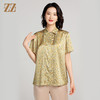夏季新款 气质桑蚕丝真丝小碎花短袖衬衣女E22CS10 商品缩略图3