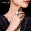 GAONAS 925银锆石戒指 高纳仕 绿色花朵白珠戒指 GJ092966 商品缩略图4