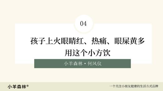 第4讲：孩子上火眼睛红、热痛、眼屎黄多，用这个小方饮 商品图0