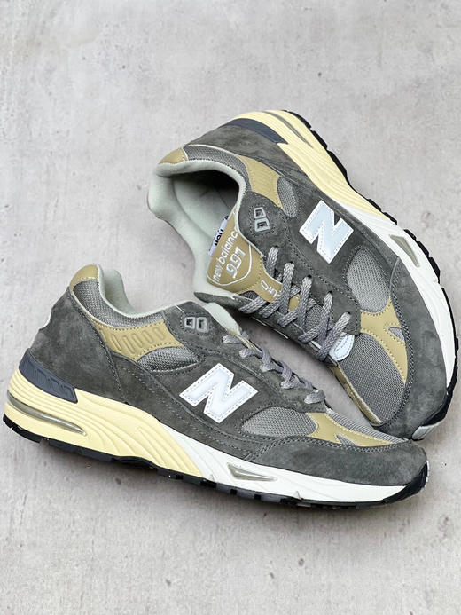 夏季特惠💰350 NB/ New Balance 991 D宽 系列新慢跑鞋 灰卡其 商品图4