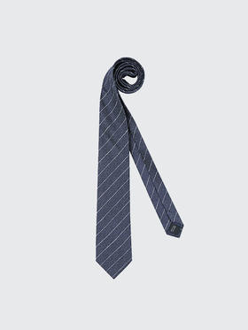 callisto深蓝真丝混纺领带 SQCTE020C