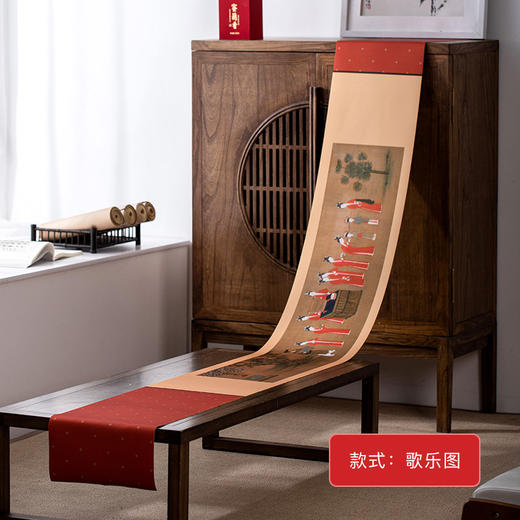 形相茶席 轻奢系列 横塘雨歇图/石湖图  新款名画复古桌旗中式禅意新茶席茶桌垫布中国风功夫茶桌茶旗垫子 商品图4