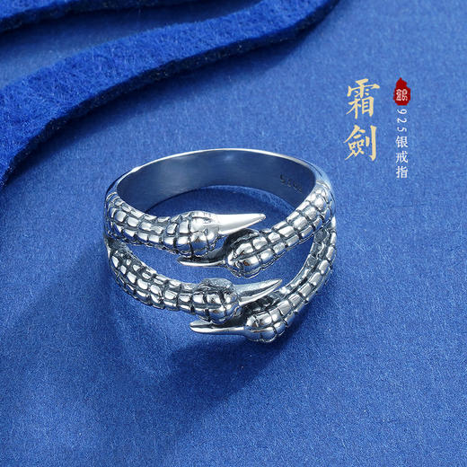 子佩集S925银【霜剑】戒指【RMR171】仿古爪子2304 商品图0
