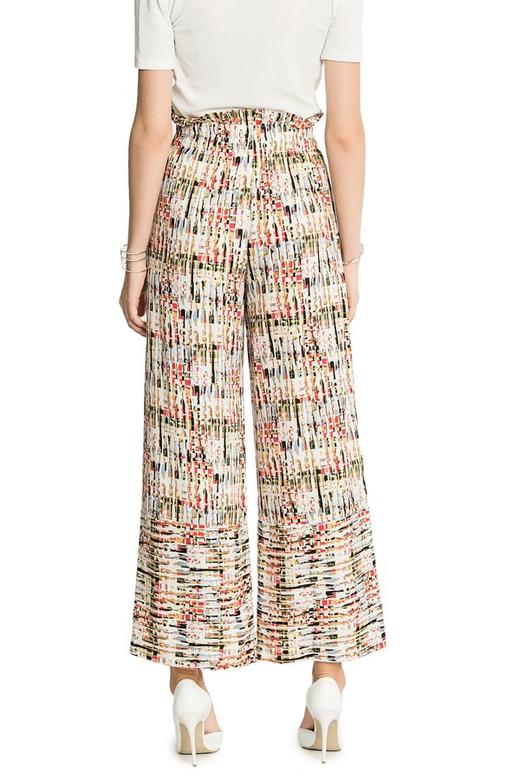 SUMMER & SAGE 拼色丝缎阔腿裤 2189 商品图2