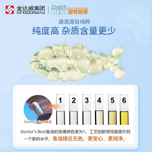 【呵护血管血压】效期至2026年9月Doctor’s Best纯净深海3倍鱼油DHA软胶囊 1000毫克120粒 高浓缩EPA DHA多特倍斯【供】JDW 商品图4