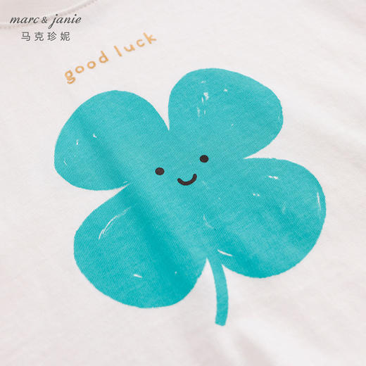 马克珍妮夏装 女童撞色图案纯棉短袖T恤231003 商品图4