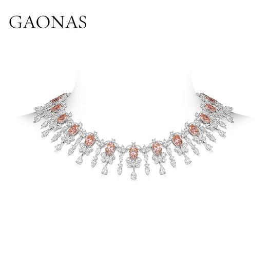 GAONAS 坠链均925银锆石 高纳仕 日落色重工项链PPX1022660 商品图0