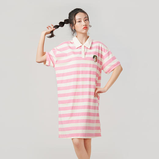 都市丽人26支棉质单面薄短袖女士棉质睡裙LH36B3 商品图0