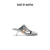 【下架】lost in echo 23春夏新款设计师品牌休闲方头音浪露趾小高跟凉拖 商品缩略图1