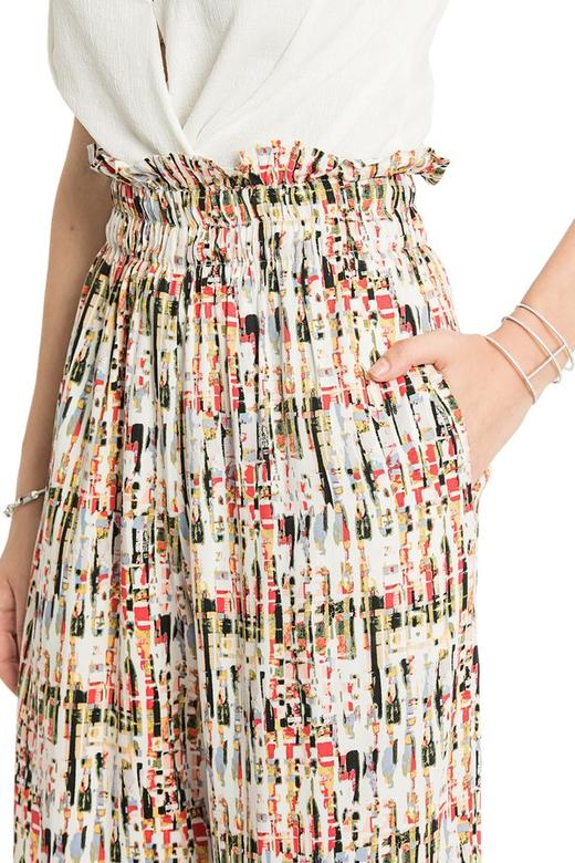 SUMMER & SAGE 拼色丝缎阔腿裤 2189 商品图3