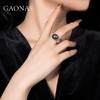 GAONAS 925银锆石戒指 高纳仕 极简大气绿珠戒指 GJ114642 商品缩略图3