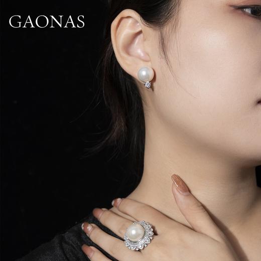 GAONAS 925银锆石耳饰 高纳仕 锆 大灯泡耳钉 珠 ZE2330 商品图2