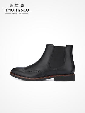 TIMOTHY＆CO．/迪迈奇男士秋冬布洛克切尔西英伦马丁靴潮流时尚
