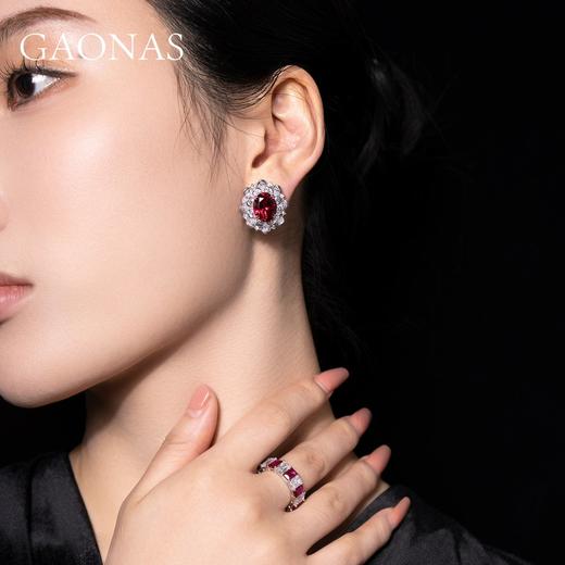 GAONAS 高纳仕 时尚生活款红色耳夹 RJ111866 商品图2