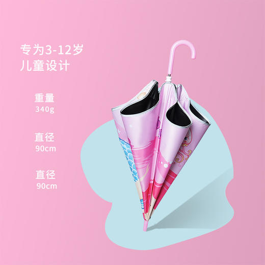 【萌趣儿童伞！反光条设计】新款创意圆角儿童雨伞，可爱卡通手动伞，反光遮阳儿童伞，幼儿园雨伞 商品图3