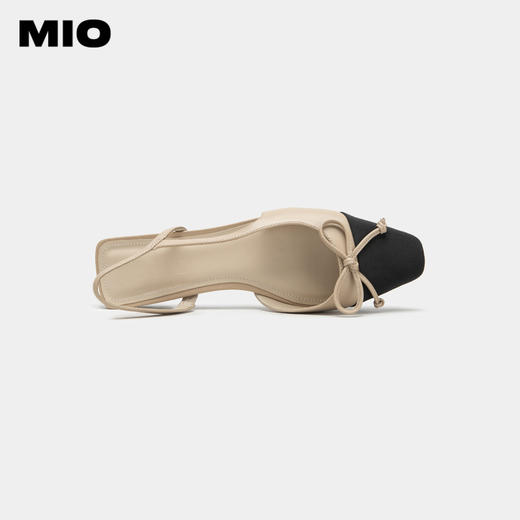 MIO米奥夏季闪钻低跟时装凉鞋舒适清爽蝴蝶结小香风包头凉鞋女鞋M232287717 商品图2