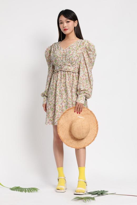 L.Fleuri 设计款宫廷袖碎花连衣裙 11747 商品图0