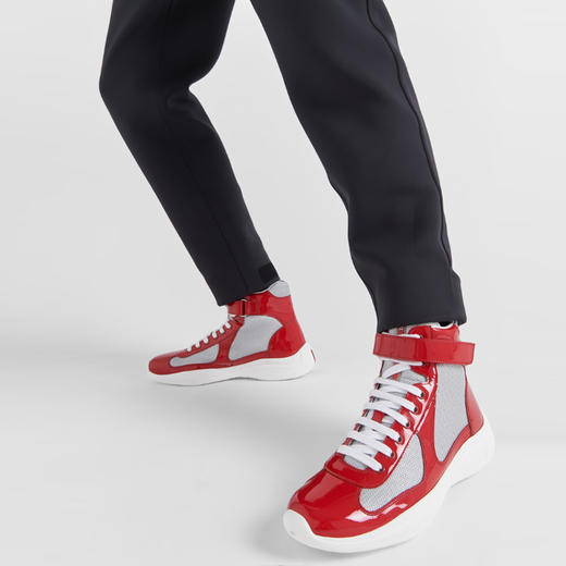 PRADA 普拉达 男士 Prada 美洲杯高帮运动鞋 红色 4T3461 ASZ F0F5C 商品图3