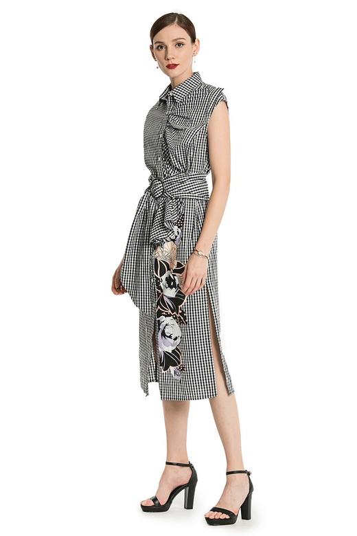 OCTAVIA 黑白细格纹印花连衣裙 2746 商品图4