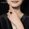 GAONAS 925银锆石戒指 设计师系列 红色蝴蝶结戒指 RJ042730 商品缩略图3