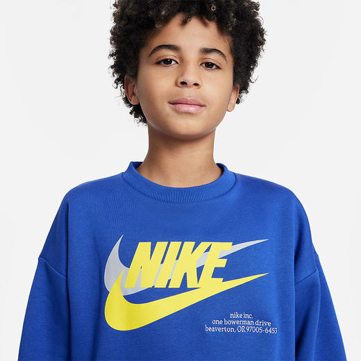 Nike Sportswear Icon Fleece 大童 Oversize 风运动衫 DX5140 商品图10