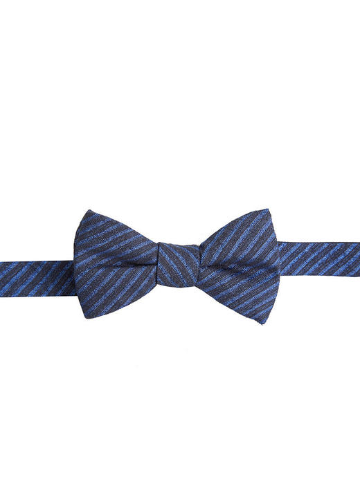 callisto深蓝色斜条纹领带 丝绵混纺SOTIE005BL 商品图1