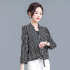 AH-23A1560-L条纹简约宽松休闲时尚雪纺衫 商品缩略图2
