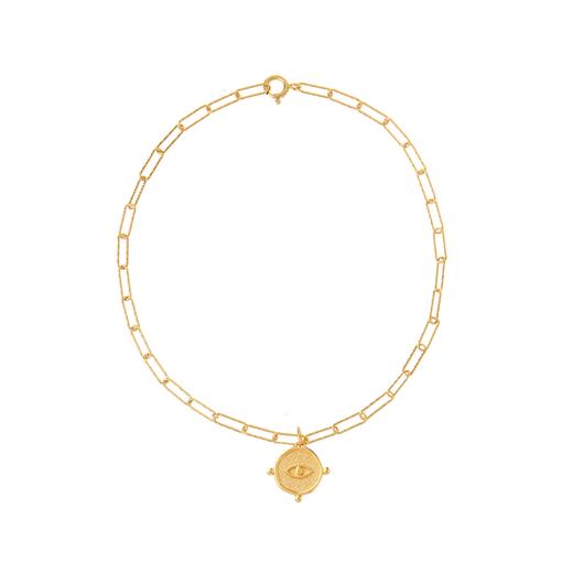订购7周到｜Barbóra-Eye-眼睛金币 脚链［希腊设计师] 商品图0