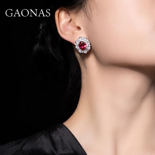 GAONAS 高纳仕 时尚生活款红色耳夹 RJ111866 商品图3