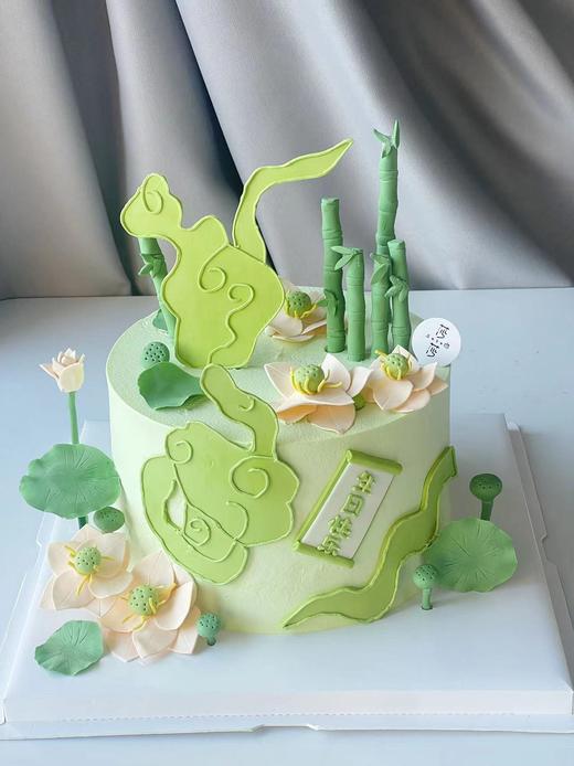 翻糖荷花蛋糕（提前48小时预订） 商品图0