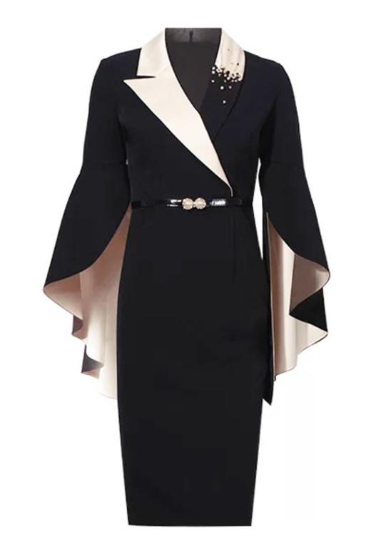 ELLA JADE 定制双色西装连衣裙 11986【不含腰带】 商品图4