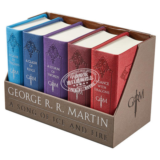【中商原版】冰与火之歌全套全集 权利的游戏小说套装1-5 精装皮革版珍藏版 英文原版 A Song of Ice and Fire game of thrones 商品图3