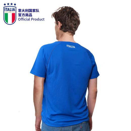 意大利国家队官方商品 | 时尚复古蓝色足球运动短袖速干男女同款 商品图4