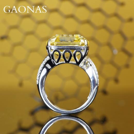 GAONAS 925银锆石戒指 高纳仕  阿斯特切割 黄戒指 YJ072733 商品图1