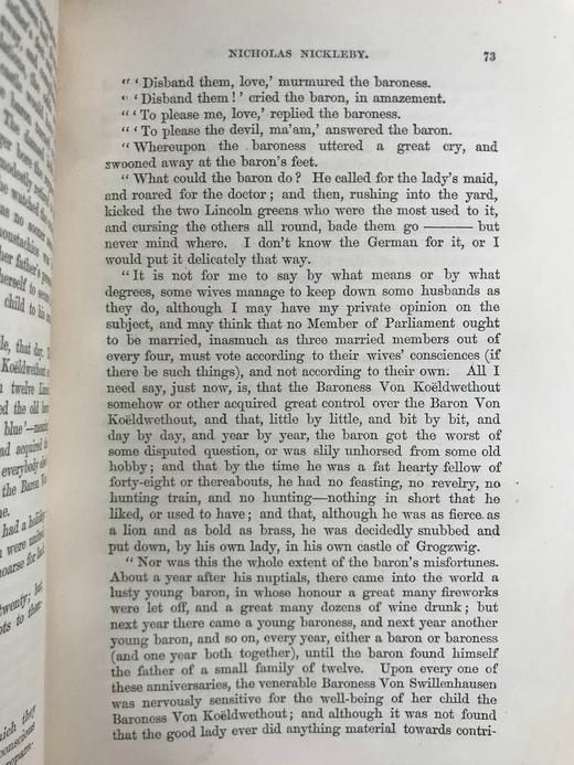 1879年 狄更斯《尼古拉斯·尼克贝》（全2卷） 约30幅插图 漆布精装大32开 商品图14