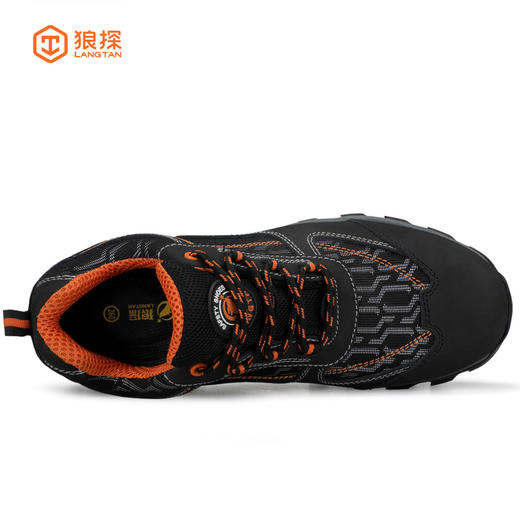 狼探劳保鞋男士高端防砸防刺穿绝缘冬季防臭轻便钢头安全钢板工作 G118LT 商品图3