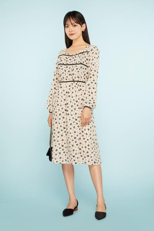 ANSUABEL 圆领印花连衣裙 11385 商品图1