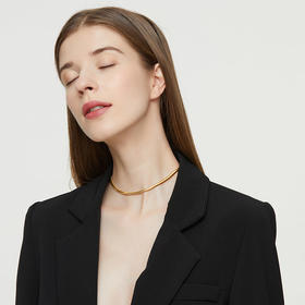 盐岛ART扁蛇骨项链 时尚百搭高级质感锁骨链颈链条【预售10天发货】