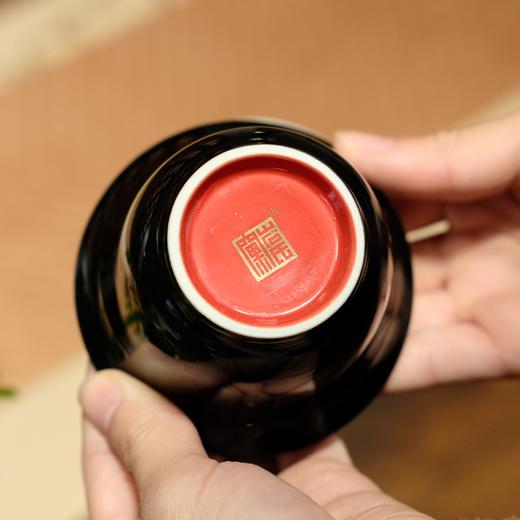 「窠岩氏」玄赤盖碗 商品图5