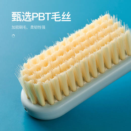 「6.9元包邮！三色可选」居家日用长柄鞋刷 可挂式塑料洗鞋刷 多功能素色清洁工具刷软毛刷子 商品图3
