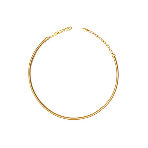 盐岛ART扁蛇骨项链 时尚百搭高级质感锁骨链颈链条【预售10天发货】 商品图3