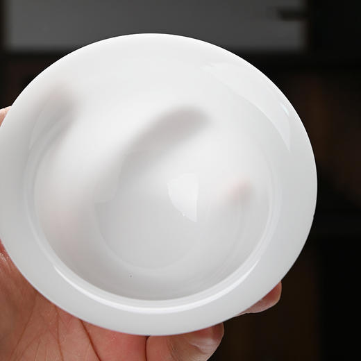 冰种玉瓷四号盖碗 三才盖碗羊脂釉陶瓷泡茶碗高端 商品图2
