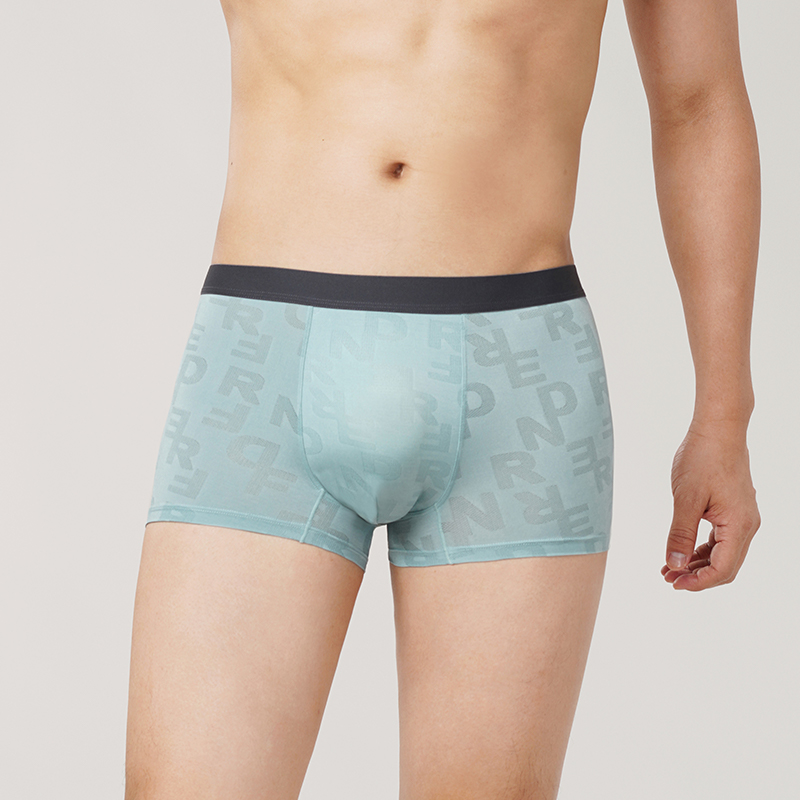 都市丽人都市锋尚日常休闲提花冰丝平角裤男士内裤FK3CC2