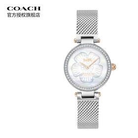 COACH蔻驰帕克编织表银