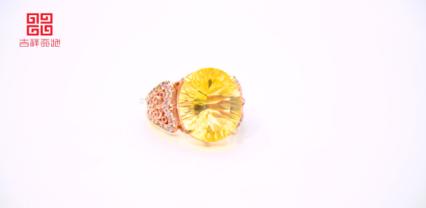 吉祥天地 黄水晶戒指 商品图0