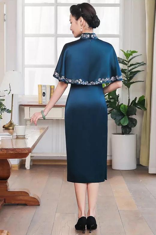 首玺 缎面刺绣旗袍式连衣裙 11963 商品图2