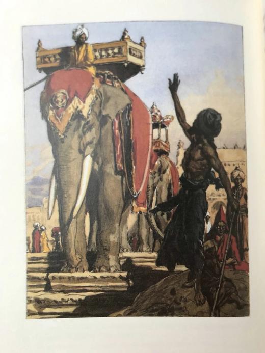 吉卜林《基姆》 12幅彩色插图 精装18开带书匣 商品图11