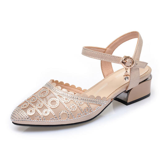 皮鞋低跟打孔，透气凉鞋凉靴网鞋KQ-LY92105 商品图5