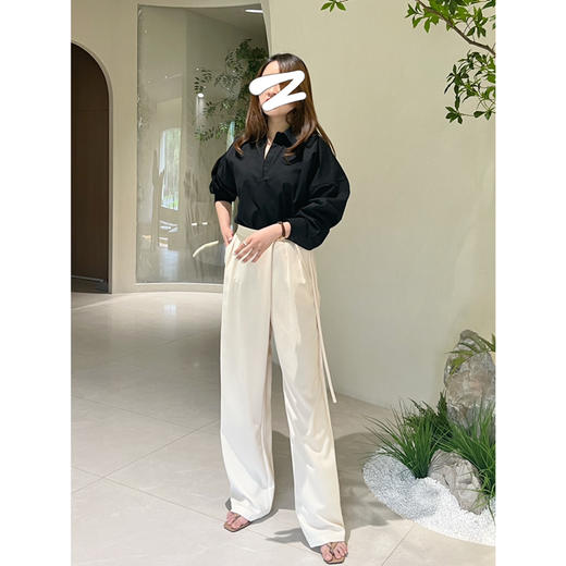 7月特价 2304111   theory 绑带直筒长裤 商品图5