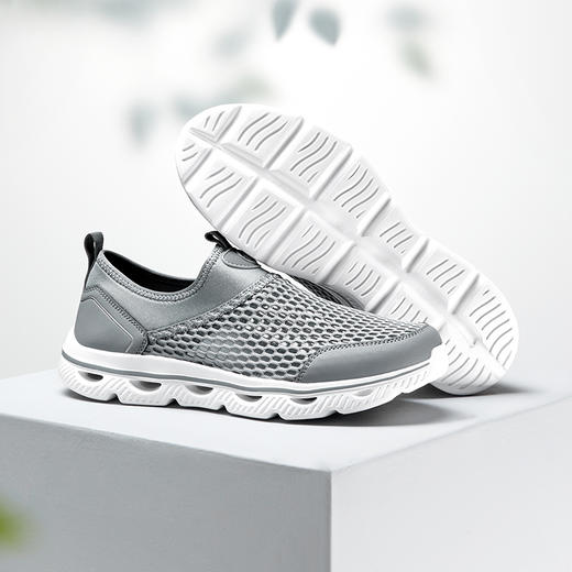 骆驼男鞋2024夏季新款大网眼运动鞋男款舒适镂空透气健步休闲鞋男 POS2220008_POS2220003 商品图4